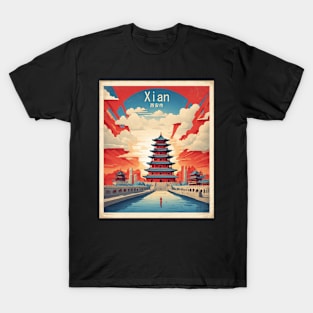 Xi'an China Sunset Vintage Travel Retro Tourism T-Shirt